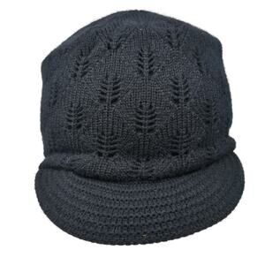 Screamer Fitted Knit Beanie Hat Black One Size Casual Outdoor Blank